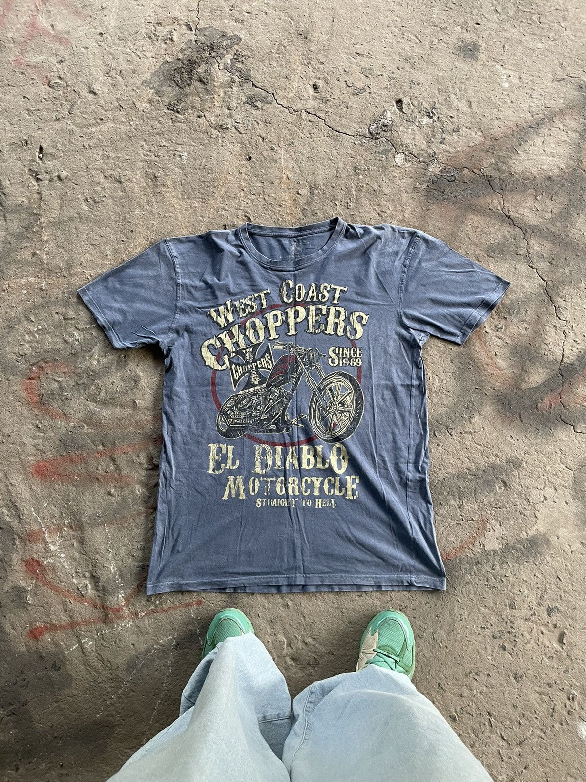 Vintage T Shirt West Cost Choppers El Diablo Motorcycle
