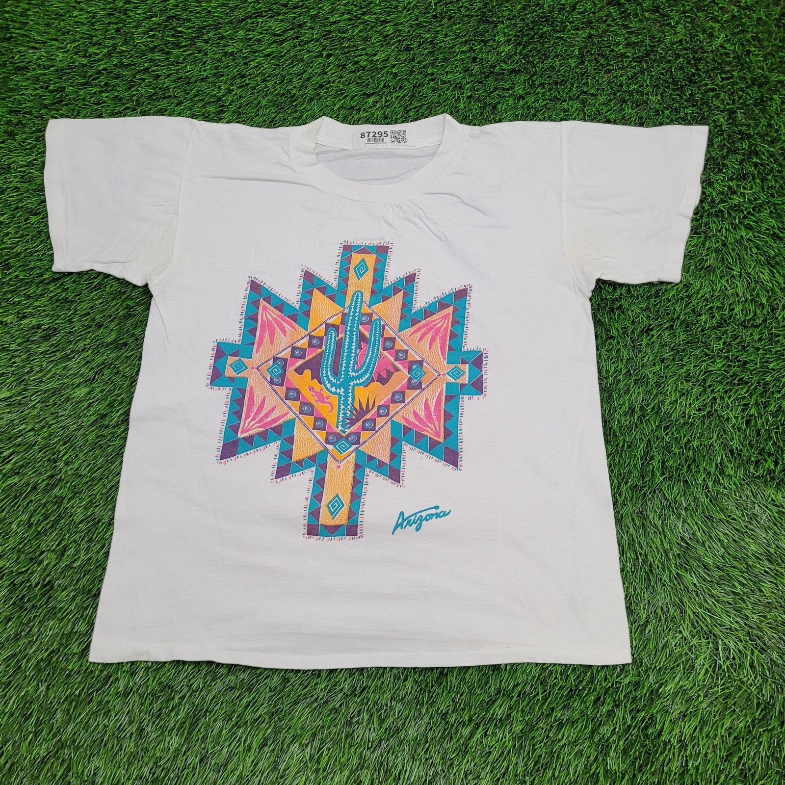 Vintage 90s Native America Aztec Shirt Womens Large 20x22