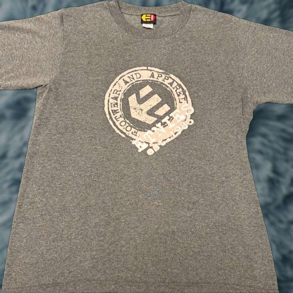 Vintage Etnies Skateboard Skate Tee Logo Vtg Shirt Mens M Gray 90s Y2k Skate Punk Grunge Hip Hoodie, Sweatshirt