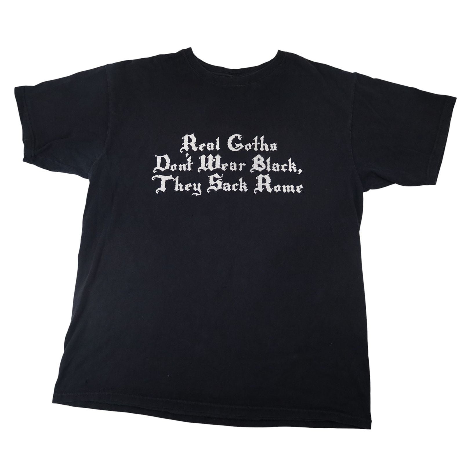 Vintage Y2k Real Goths Sack Rome Slogan T Shirt Hoodie, Sweatshirt | FlexRushtees.com