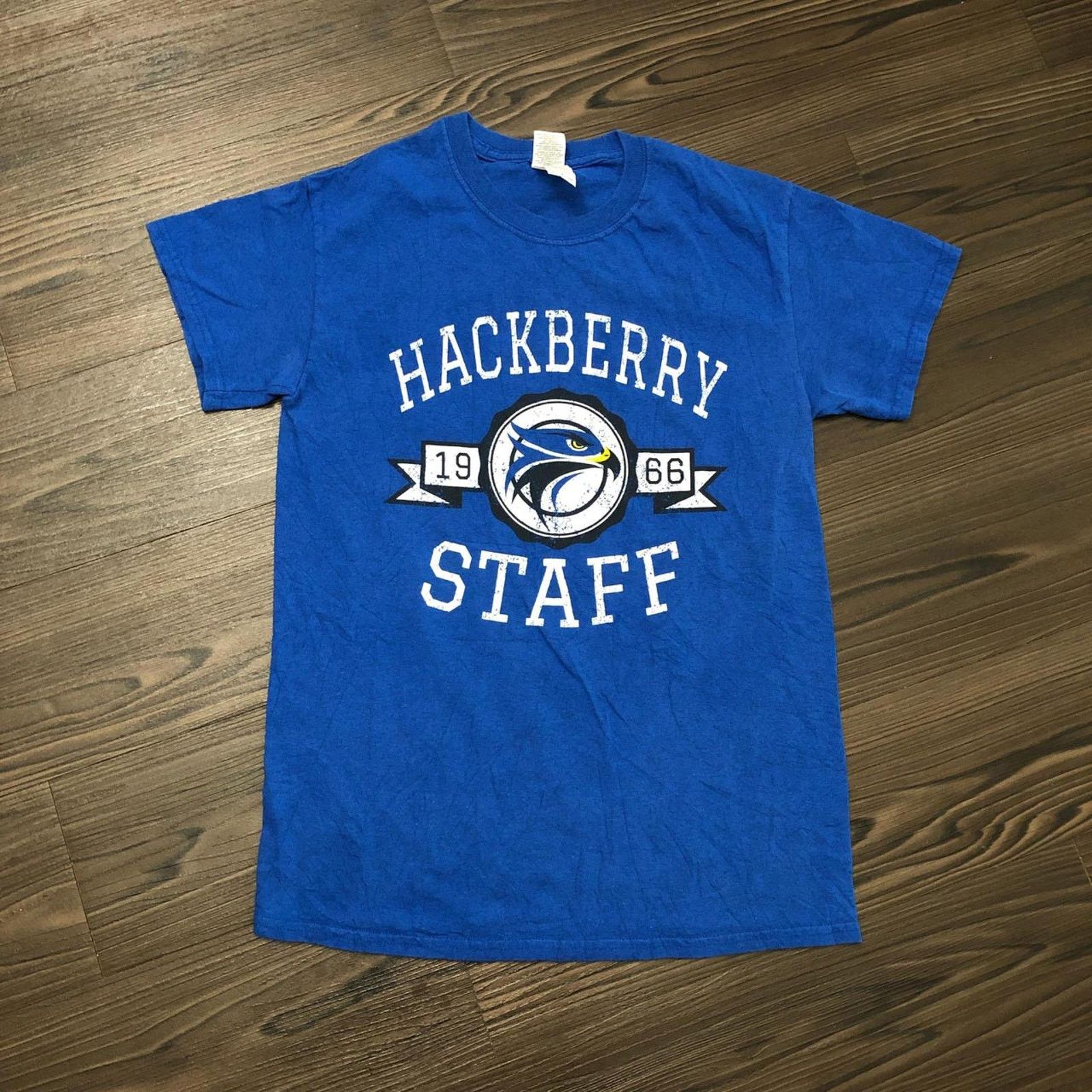 Gildan Blue Hackberry Staff Graphic Tee Hoodie, Sweatshirt | FlexRushtees.com