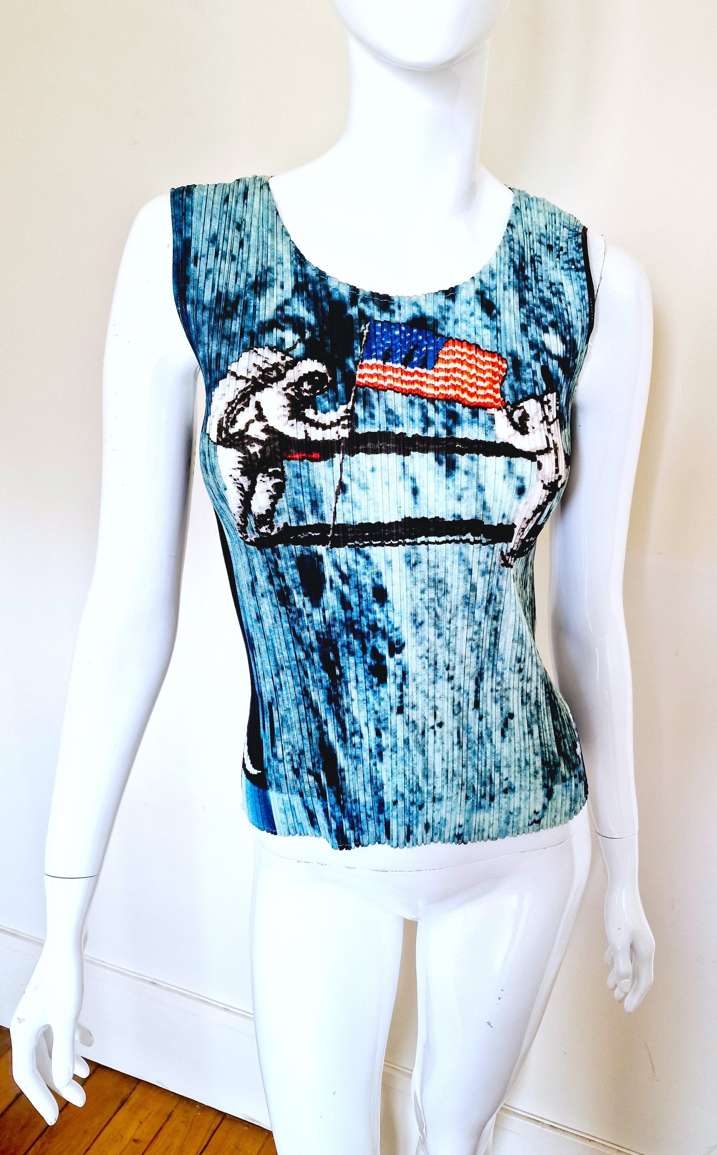 Pleats Please Issey Miyake Iconic Issey Miyake Astronaut Moon Pleats Please Top Tee
