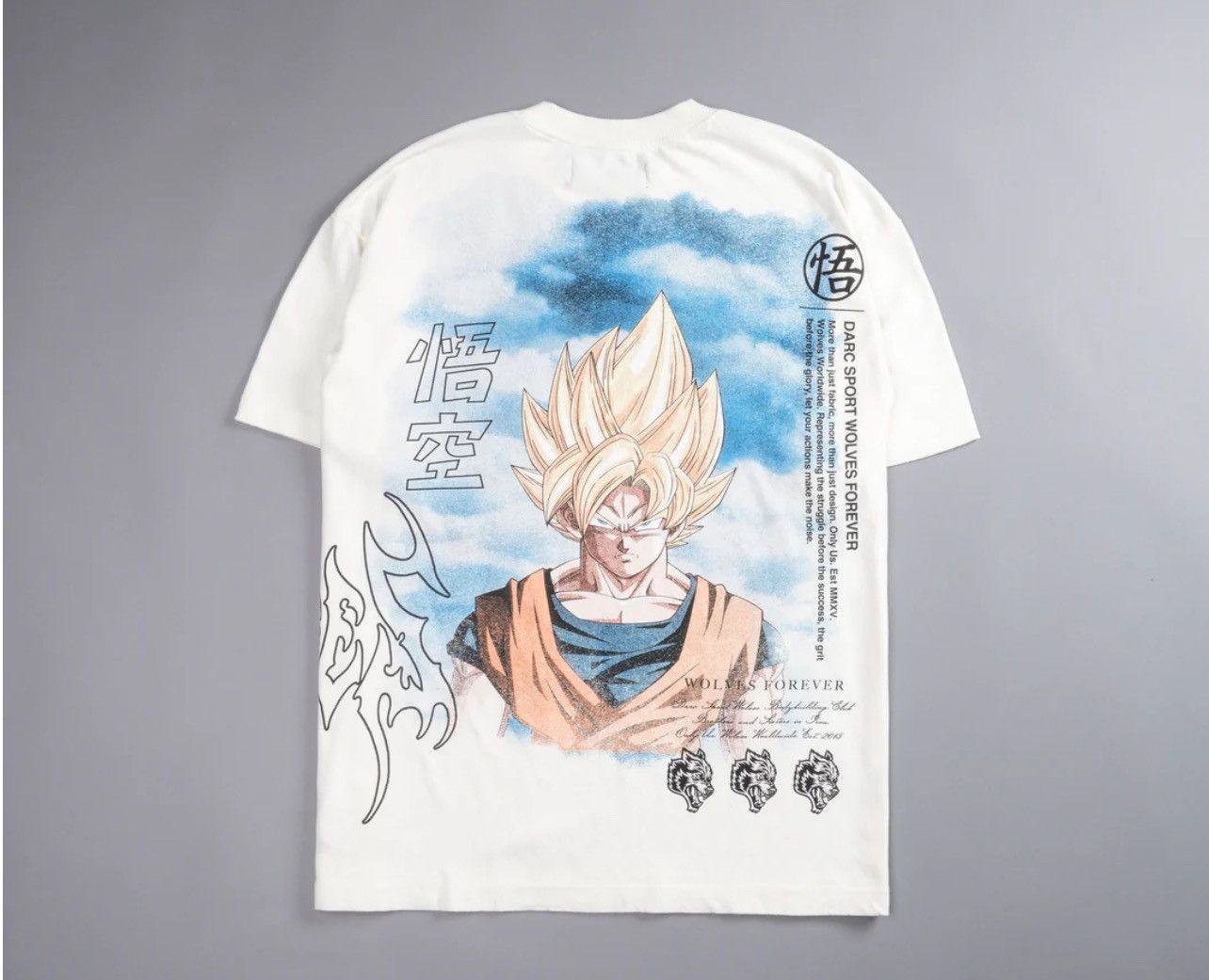 Sport Darc Sport Goku Premium Oversized Tee Cream Size Xl Hoodie, Sweatshirt | FlexRushtees.com
