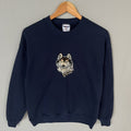 Vintage Jerzees Wolf Head Embroidered