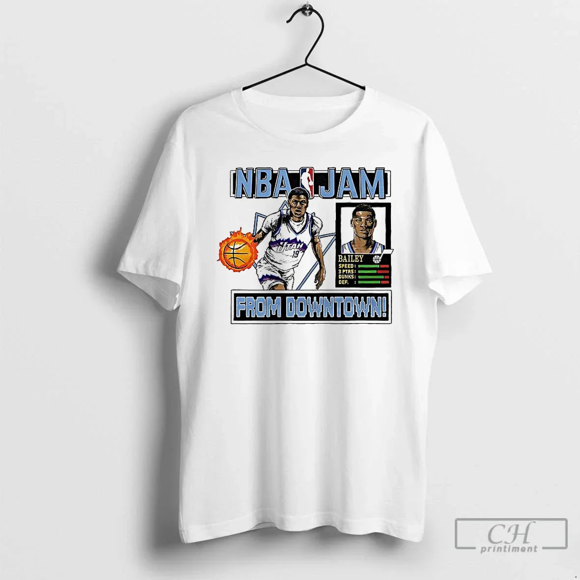 Classic Ace Bailey Utah Jazz Nba Jam Form Downtown Classic Video Game T-Shirts, Hoodie, Sweatshirt