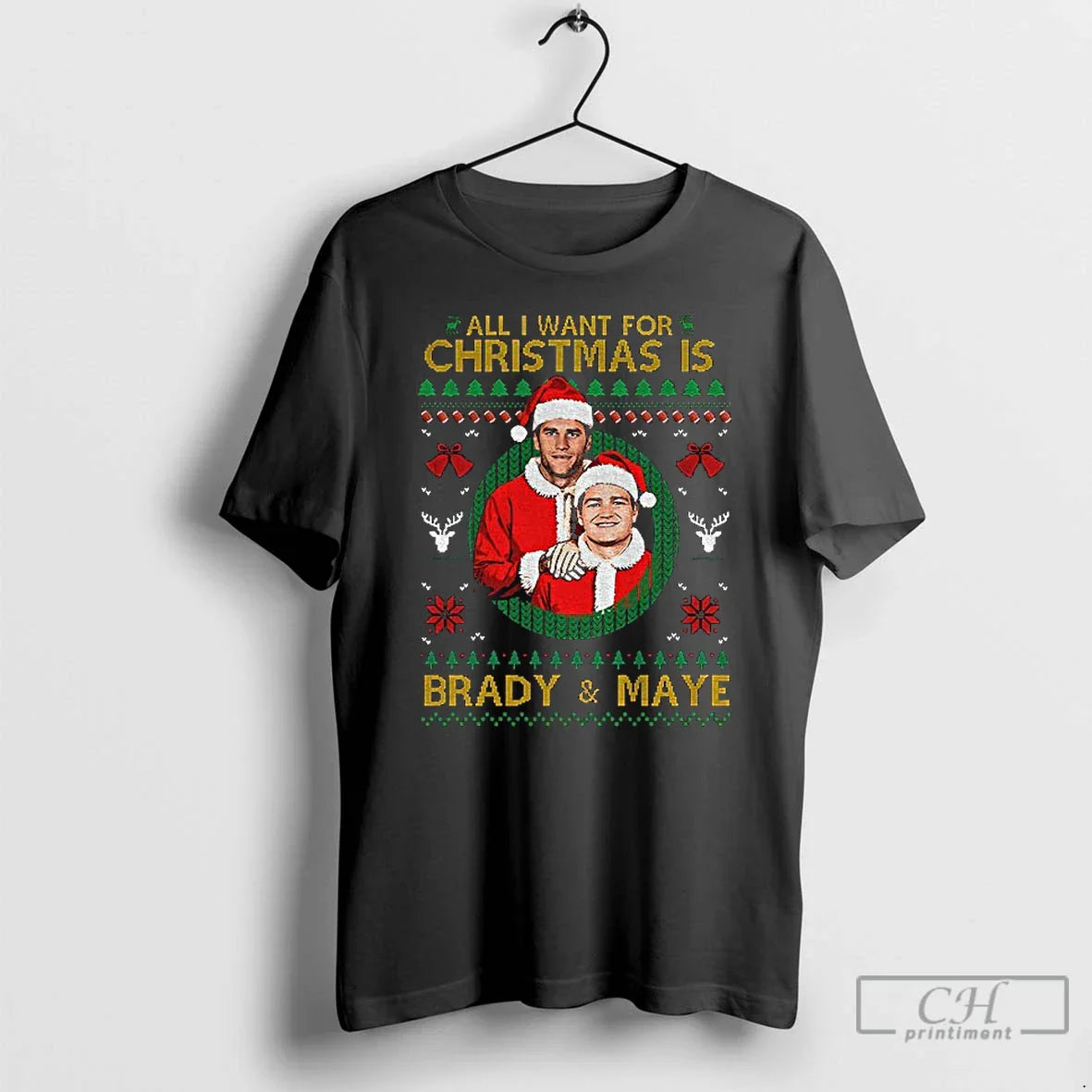 Classic All I Want Is Brady Drake Maye Step Santa T-Shirts, Hoodie, Sweatshirt
