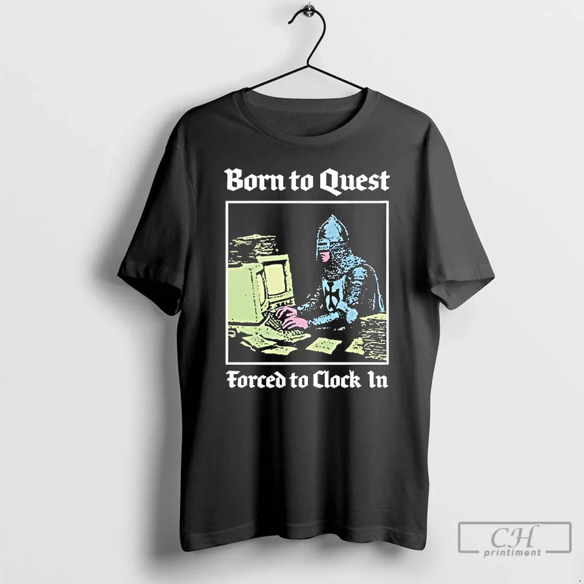 Classic Born Quest Forced Clock Knight Computer T-Shirts, Hoodie, Sweatshirt