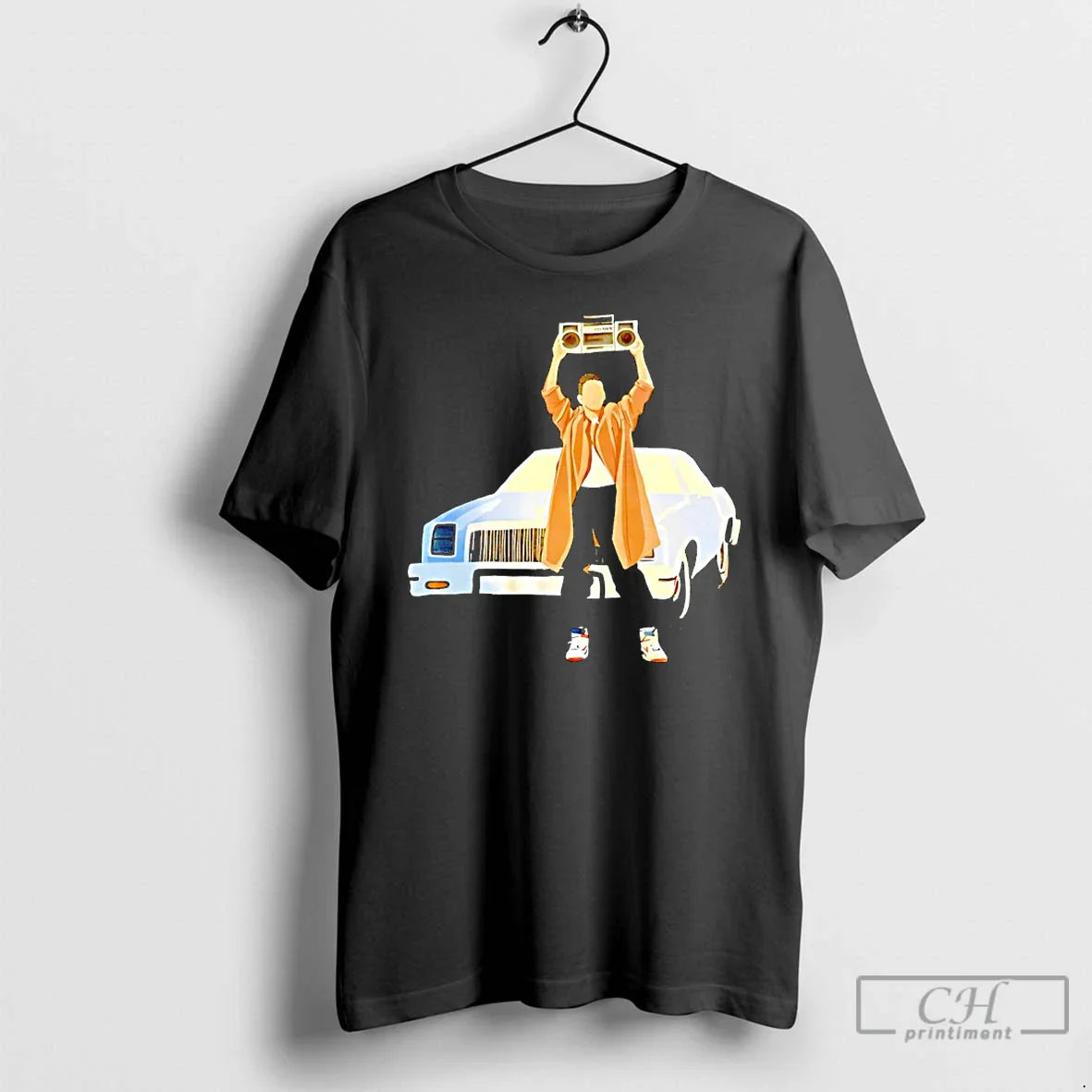 Classic John Cusack Say Anything Boombox Scene Art T-Shirts, Hoodie, Sweatshirt