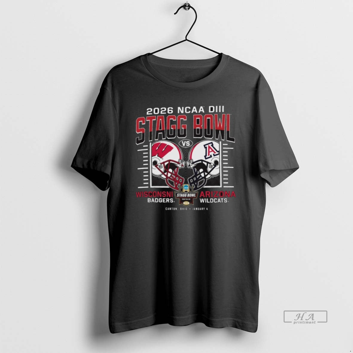 Official 2026 Ncaa Dii Stagg Bowl Canton Ohio Wisconsin Badgers Vs Arizona Wildcats January T-Shirts, Hoodie, Sweatshirt