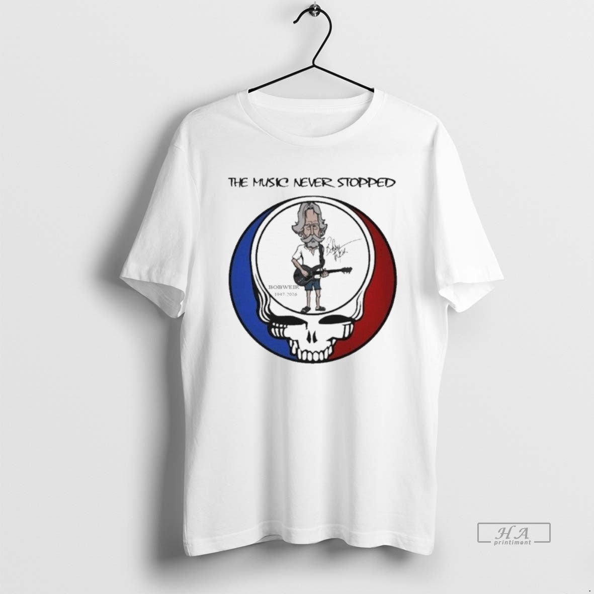 Official Bob Weir Grateful Dead 1947 2026 Signature Music Never Stopped T-Shirts, Hoodie, Sweatshirt