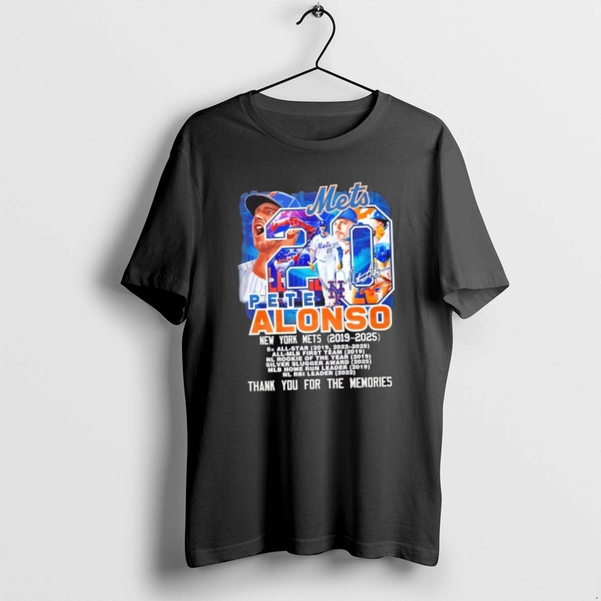 Official New York Mets Pete Alonso 2019 2025 Thank You Memories Signature T-Shirts, Hoodie, Sweatshirt
