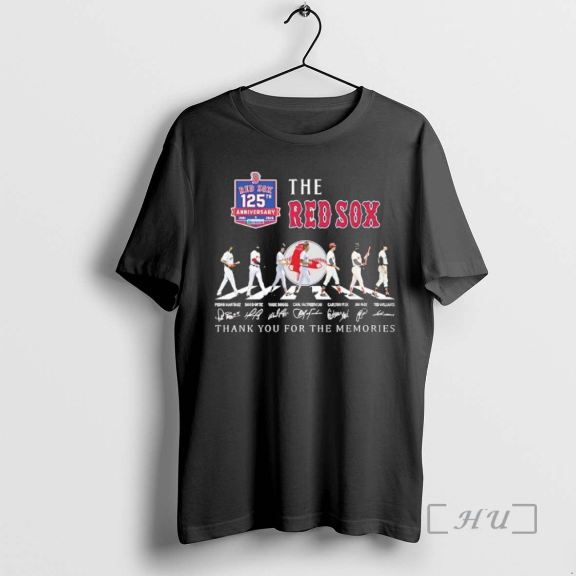 Officials Boston Red Sox Players Walking Abbey Road 125th Anniversary Thank You T-Shirts, Hoodie, Sweatshirt