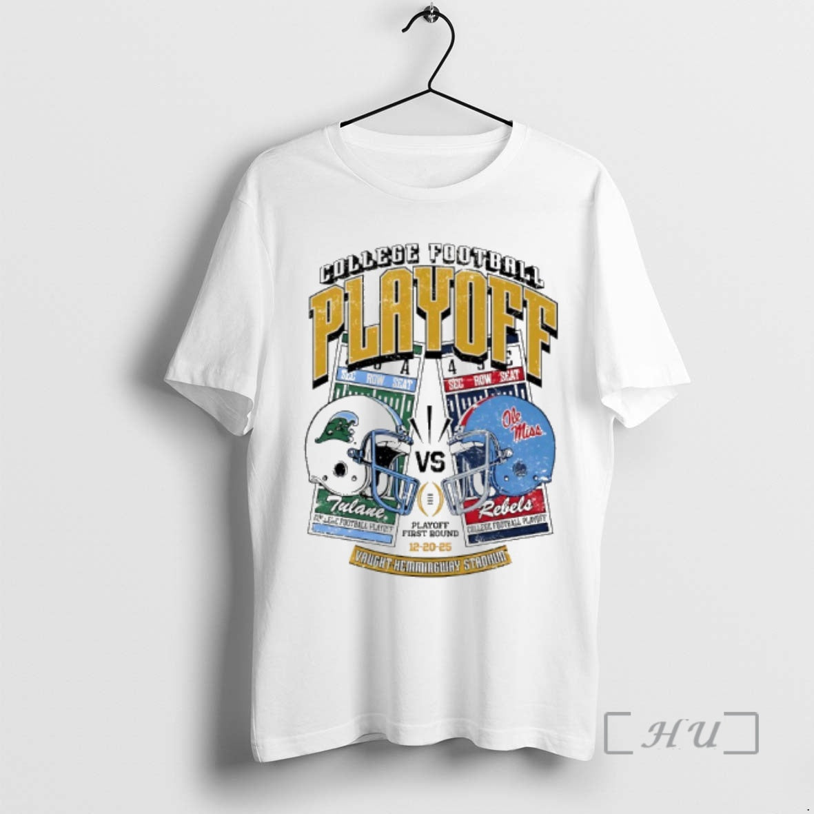 Officials Tulane Vs Ole Miss 2025 College Football Playoff Helmet Ticket T-Shirts, Hoodie, Sweatshirt