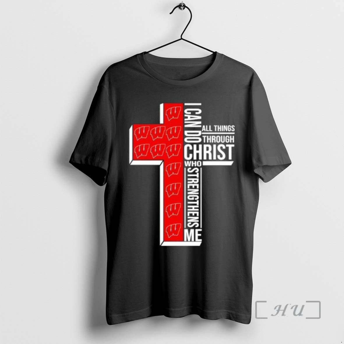 Officials Wisconsin Badgers Cross I Can Do All Things Through Christ Who Strengthen Me T-Shirts, Hoodie, Sweatshirt
