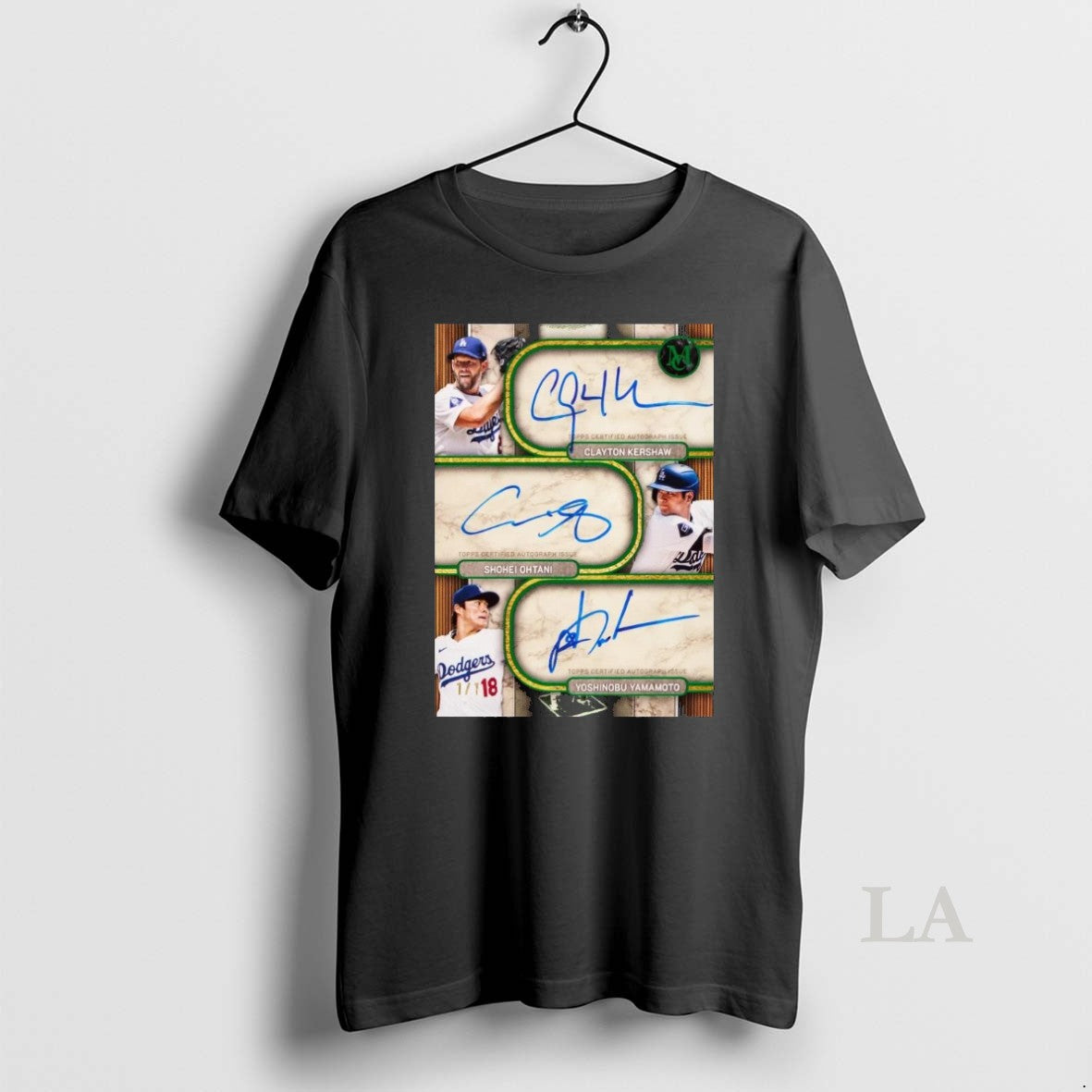Original World Champions Clayton Kershaw Shohei Ohtani Yoshinobu Yamamoto Signature Topps T-Shirts, Hoodie, Sweatshirt