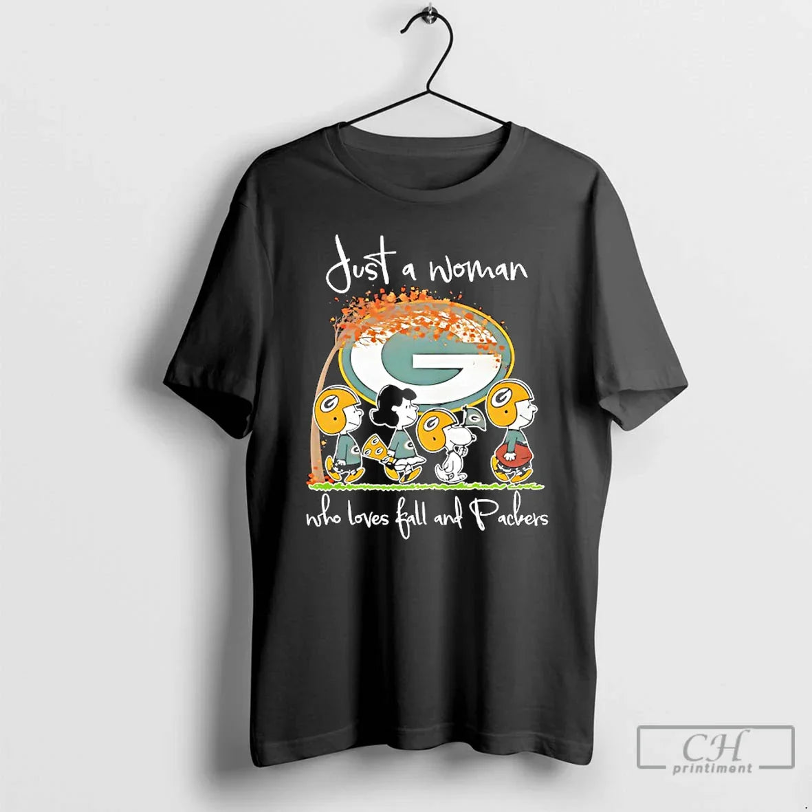 Peanuts Green Bay Packers Just Woman Who Loves Fall Packers T-Shirts, Hoodie, Sweatshirt