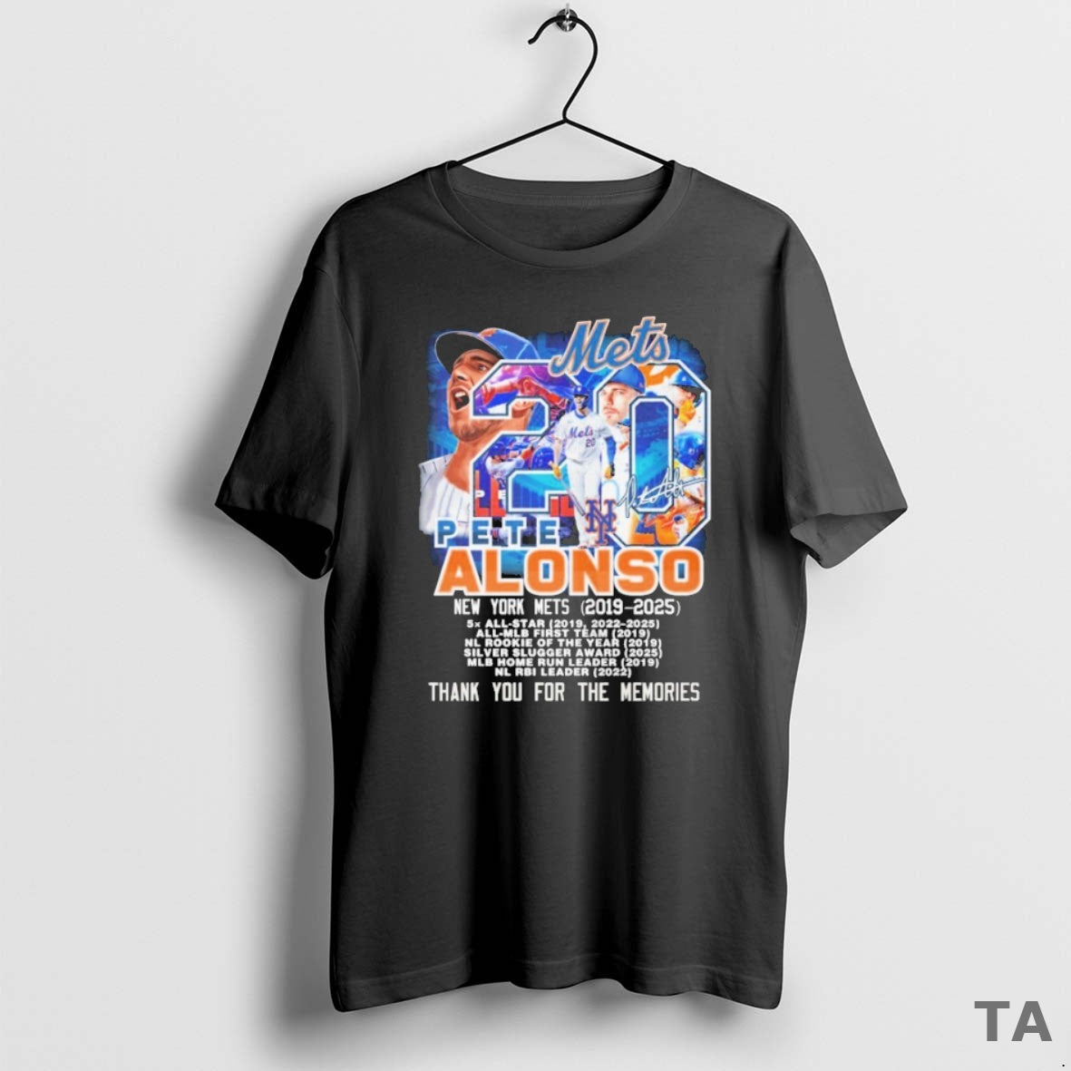 Top Pete Alonso New York Mets 2019 2025 Thank You Memories Signature T-Shirts, Hoodie, Sweatshirt