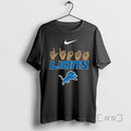 Trending Detroit Lions Deaf Awareness Care Understand Love Hand Signs Double Sided T-Shirts, Hoodie, Sweatshirt