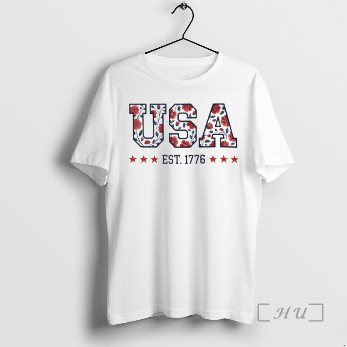 Trending Usa Est 1776 Floral T-Shirts, Hoodie, Sweatshirt