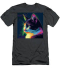 A Colorful Portrait Of A Cat With Green Eyes. T-Shirt