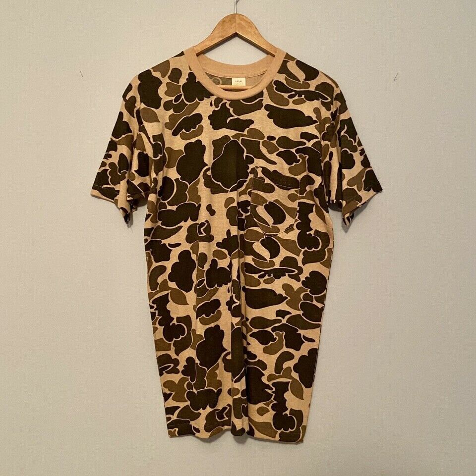 Vintage Camouflage T Shirt 70s 80s 90s Camo Military Large