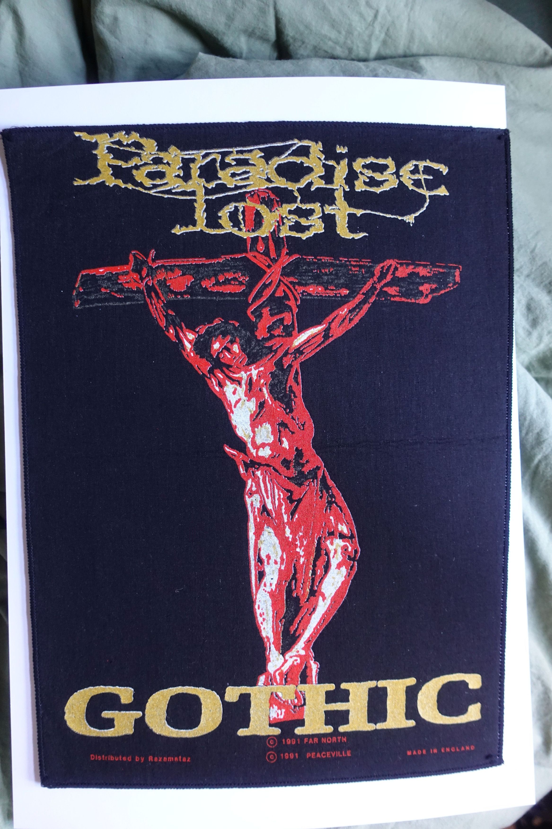 Band Tees Paradise Lost Gothic 1991 Back Patch Death Doom Metal