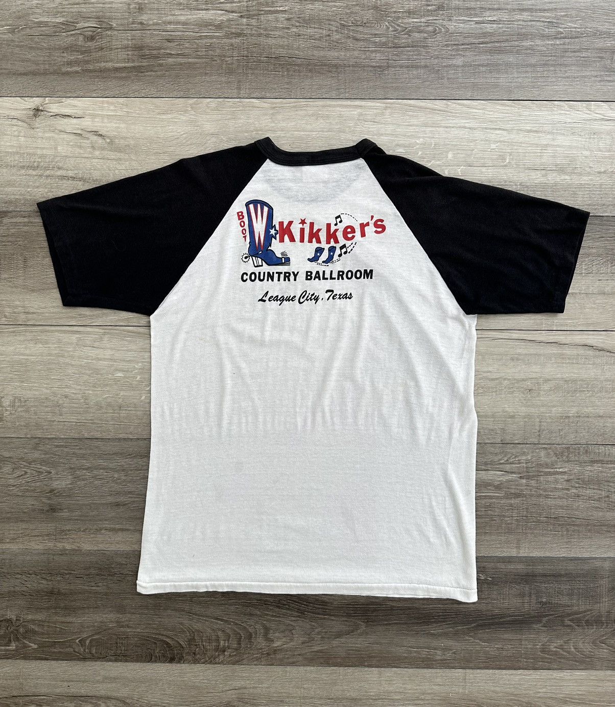 Vintage Hanes Raglan Cowboy Western Square Dancing Tee Xl