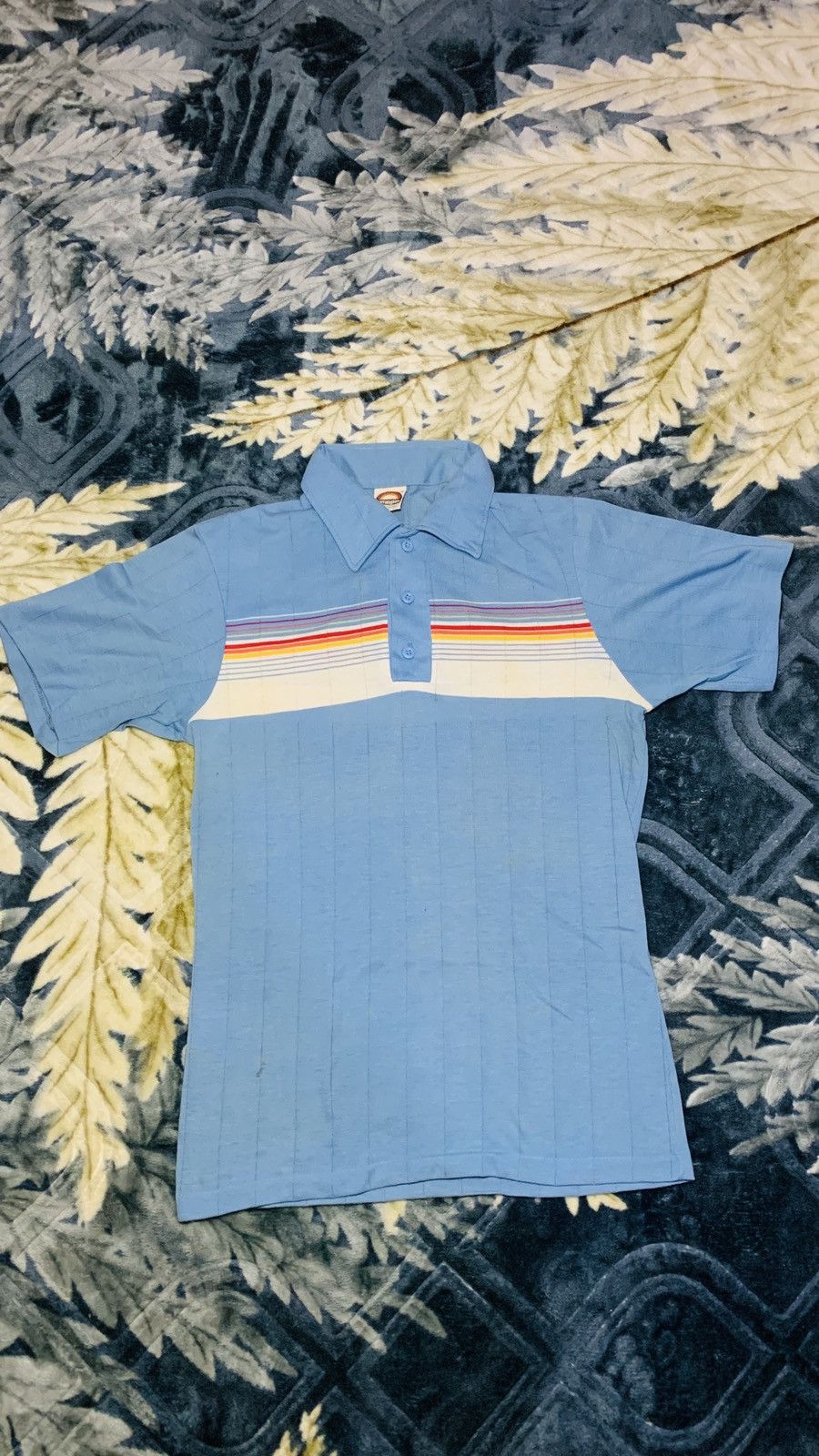 Vtg Rare Wrangler Rainbow 70s Shirt
