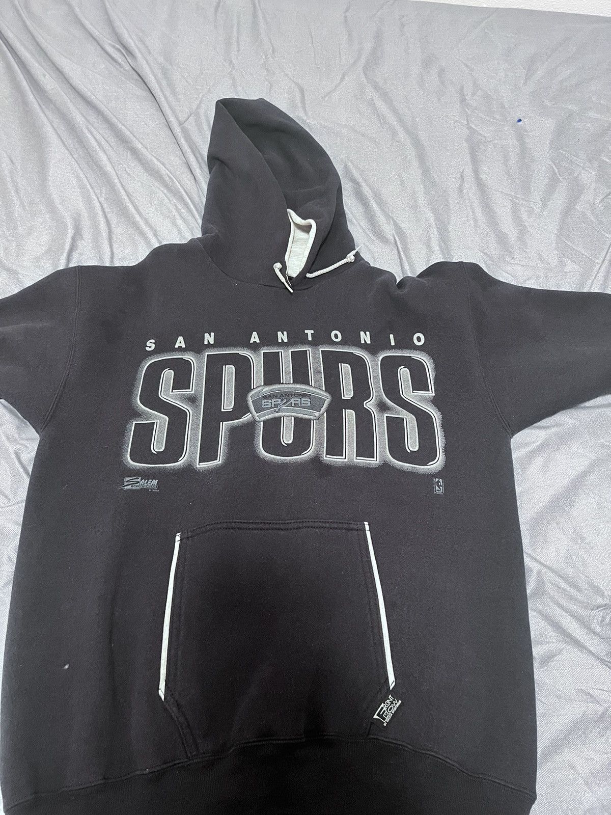 Salem Sportswear Vintage Spurs 1991 Black Salem Hoodie T-Shirts, Sweatshirt | FlexRushtees.com