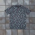 Smith Paul Smith Shirt Mens Small Blue Aop Palms Crew Neck Short Sleeve T Shirt Beach Californi