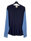 Wooyoungmi Blue Basic Longsleeve Shirt Size 50 L Korea Hoodie, Sweatshirt | FlexRushtees.com
