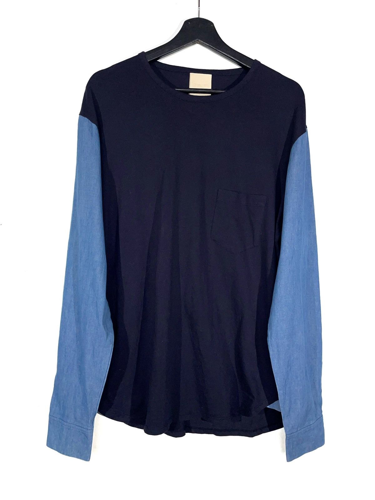 Wooyoungmi Blue Basic Longsleeve Shirt Size 50 L Korea Hoodie, Sweatshirt | FlexRushtees.com