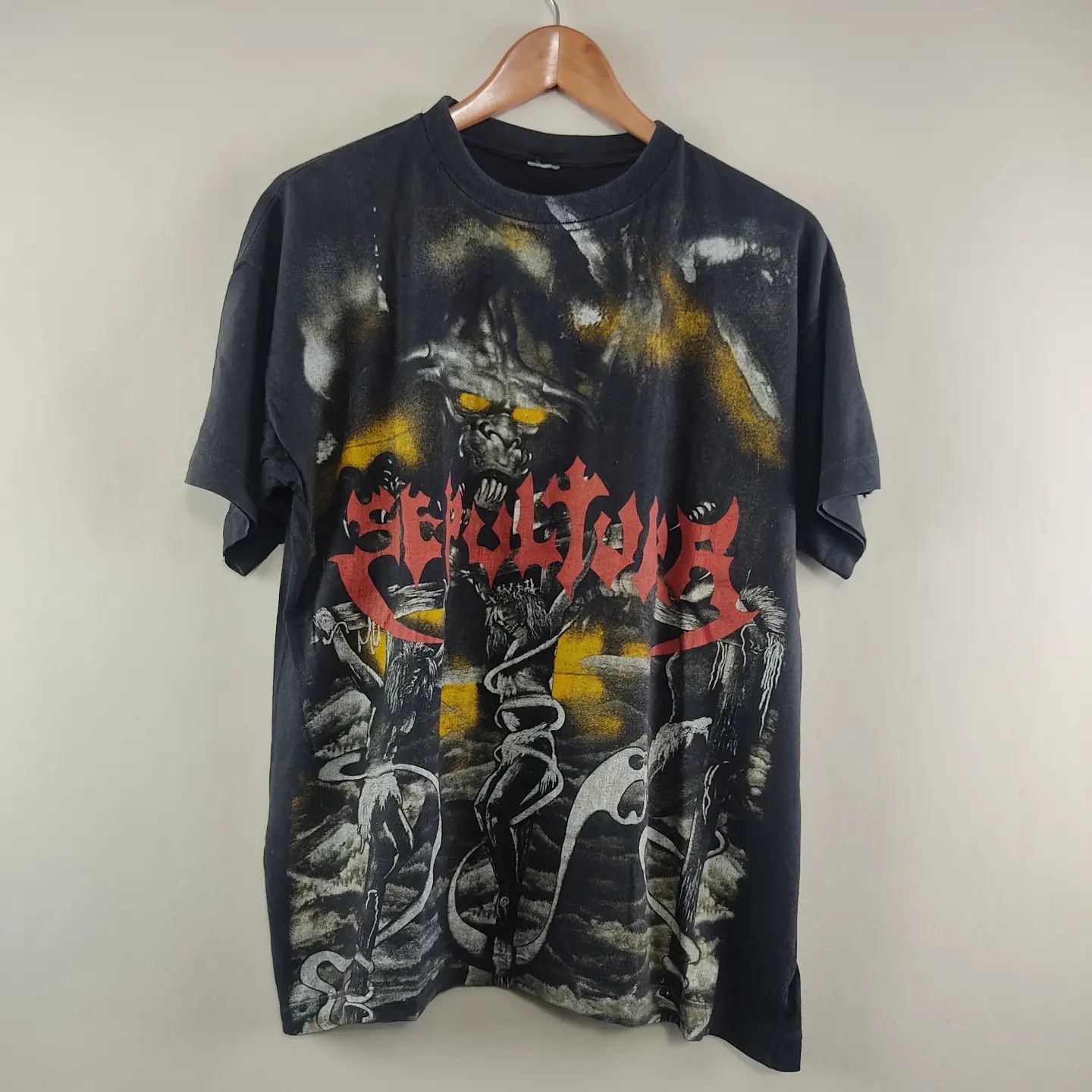 Vintage 90 S Sepultura All Over Print T-Shirts, Hoodie, Sweatshirt | FlexRushtees.com