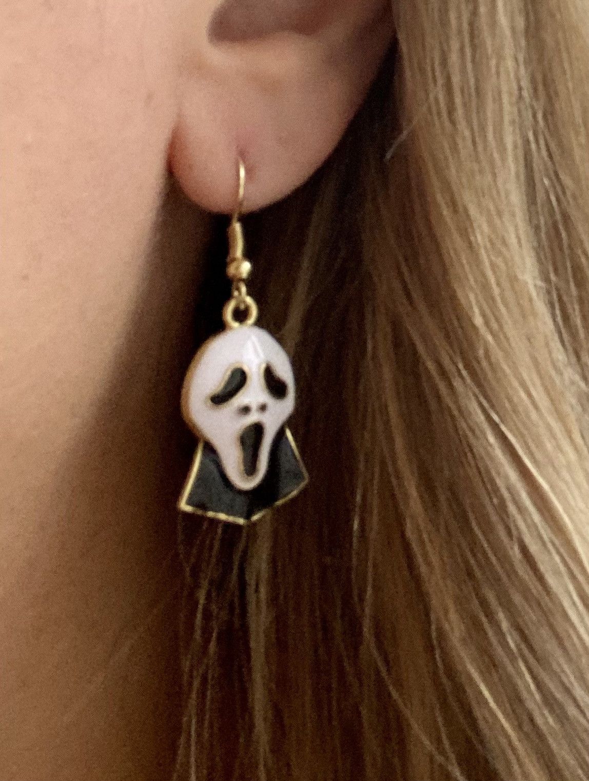 Jewelry Scream Mask Earrings