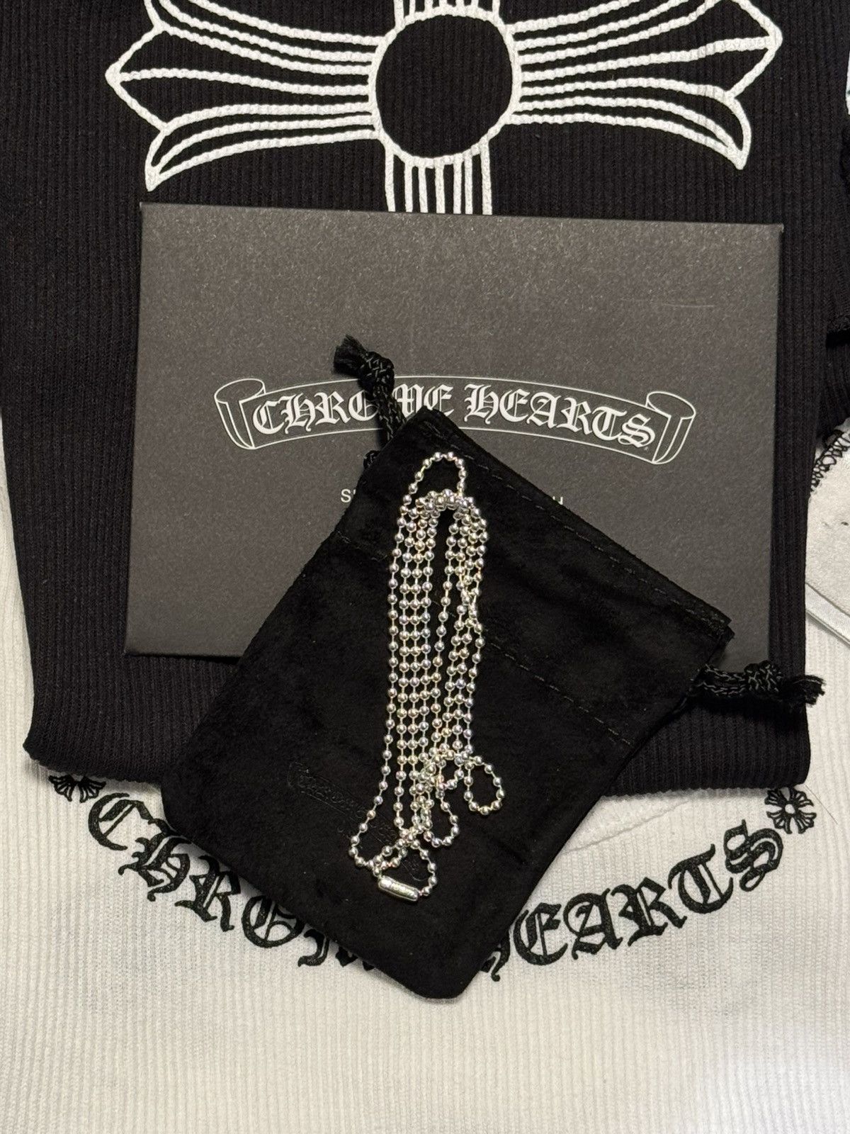 Hearts Chrome Hearts Ball Chain Necklace Sliver T-Shirts, Hoodie, Sweatshirt | FlexRushtees.com