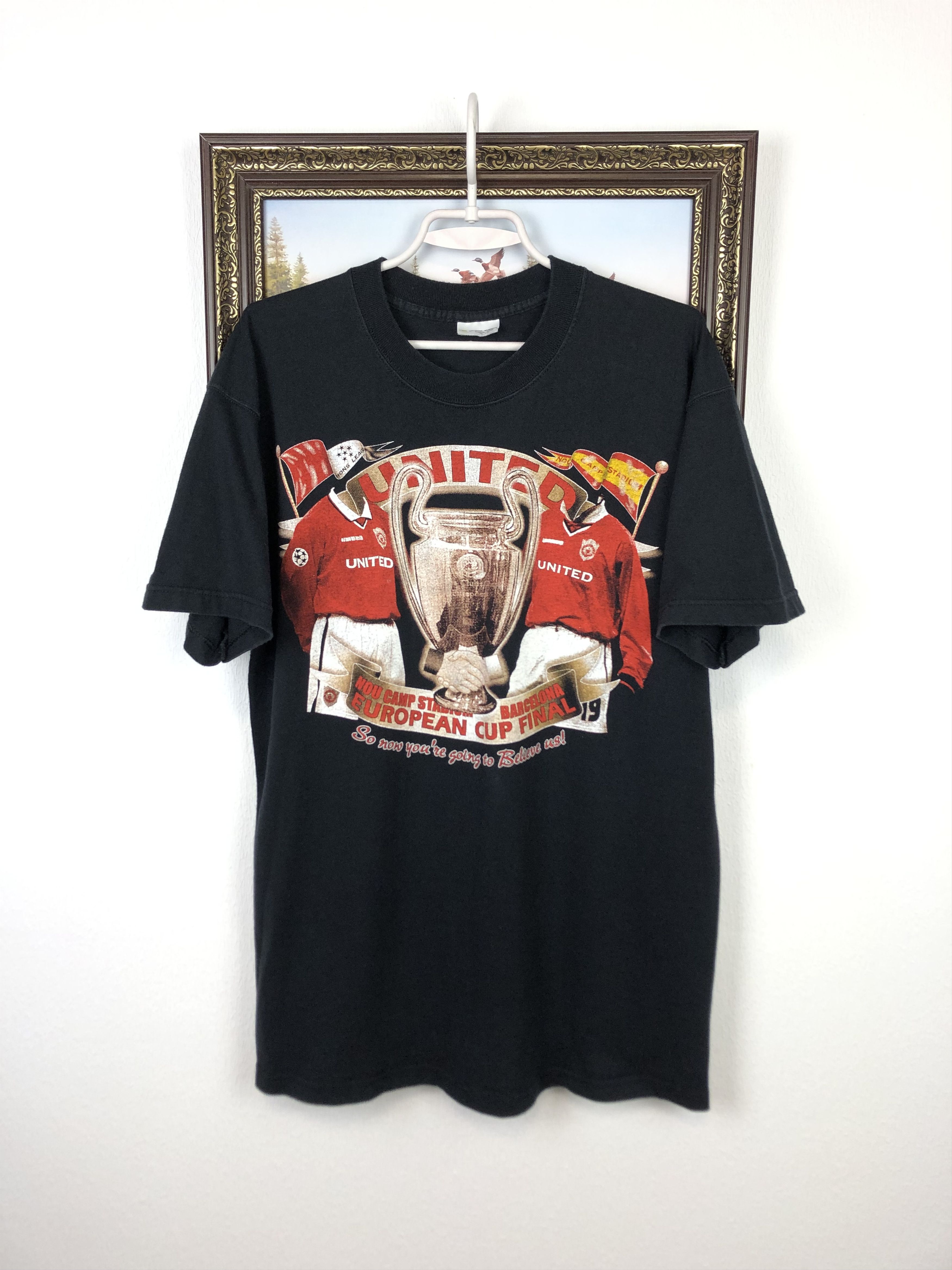 Vintage Manchester United European Cup Football Shirt Tee Hoodie, Sweatshirt | FlexRushtees.com