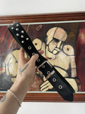 Vintage Black Belt Avant Garde Punk Rock Metal Hype Rare Y2k