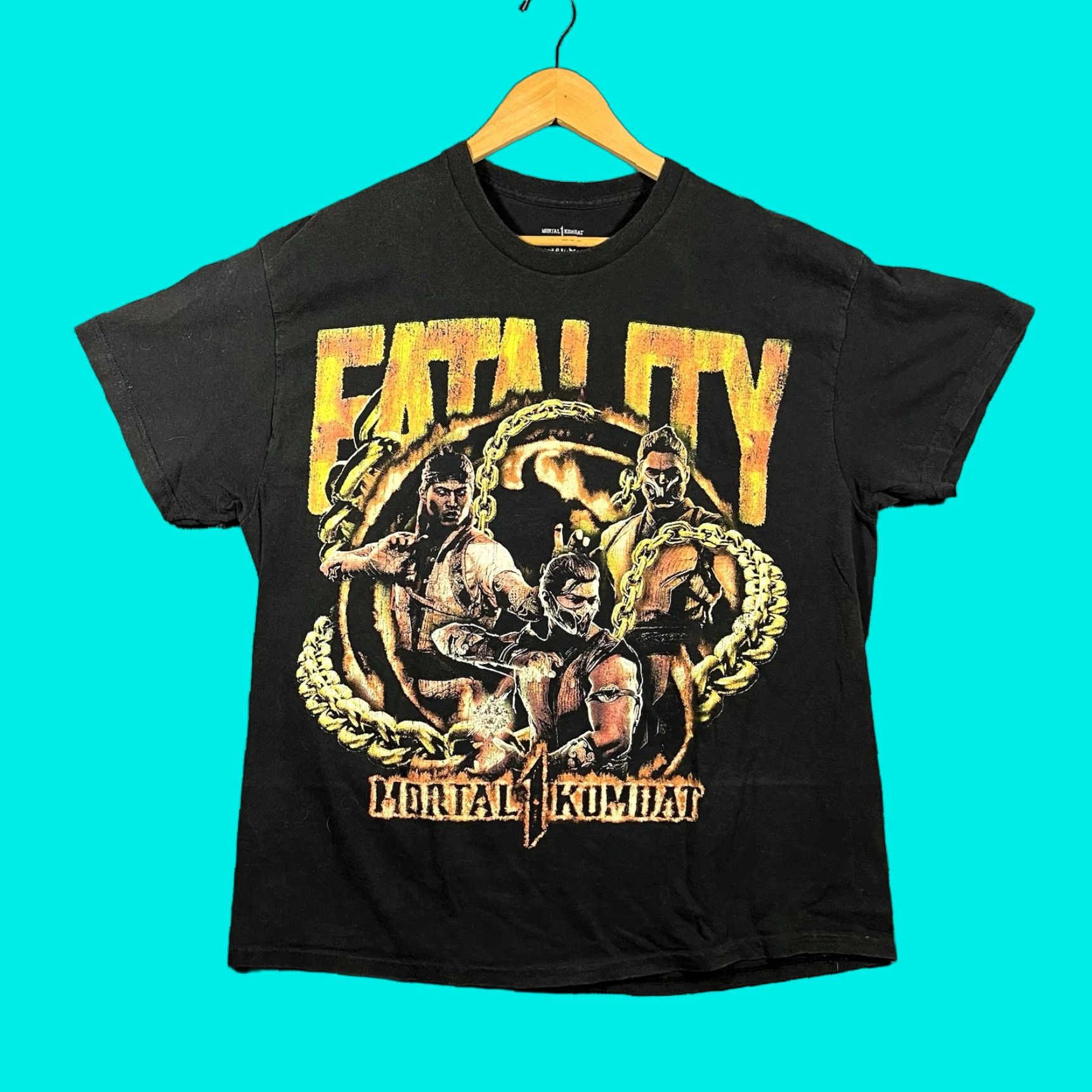 Goat Crew Mortal Kombat Fatality Goat Crew T Shirt Mens Large Black Double Sided Rap Tee