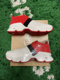 Louboutin Christian Louboutin Red White Red Sock Trainer