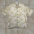 Vintage Seven Palm Hawaiian Shirt Tropical Men Medium Short Sleeve Beach Protector Pattern 9