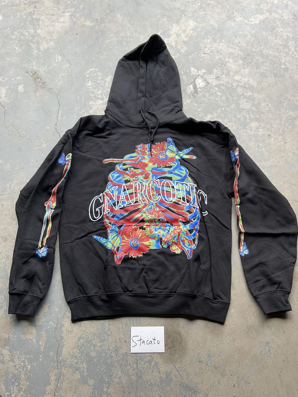 Gnarcotic Lil Gnar Heat Map Skeleton Hoodie Black