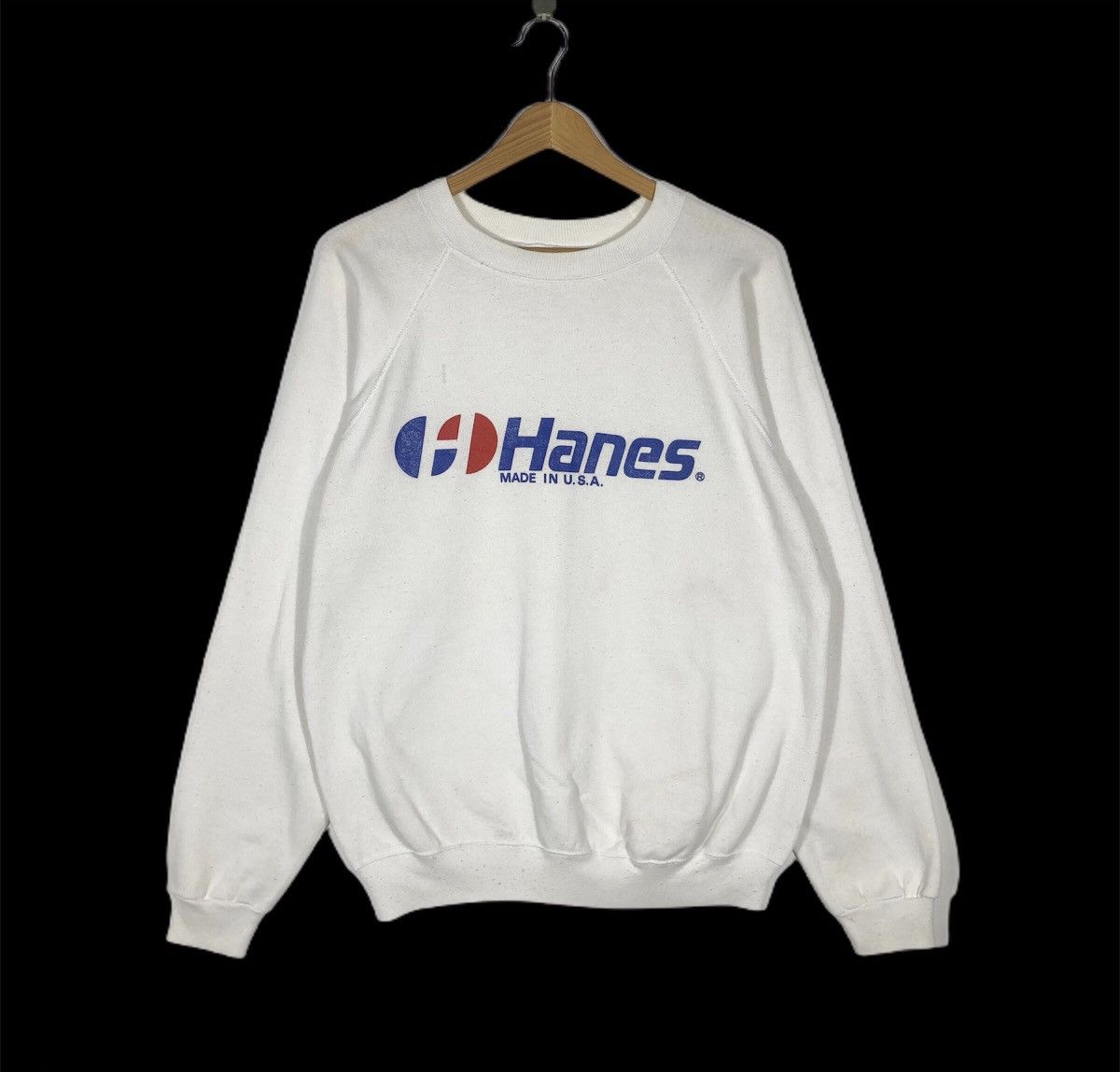 Vintage Hanes Sweatshirt Big Logo Crewneck Jumper Spellout