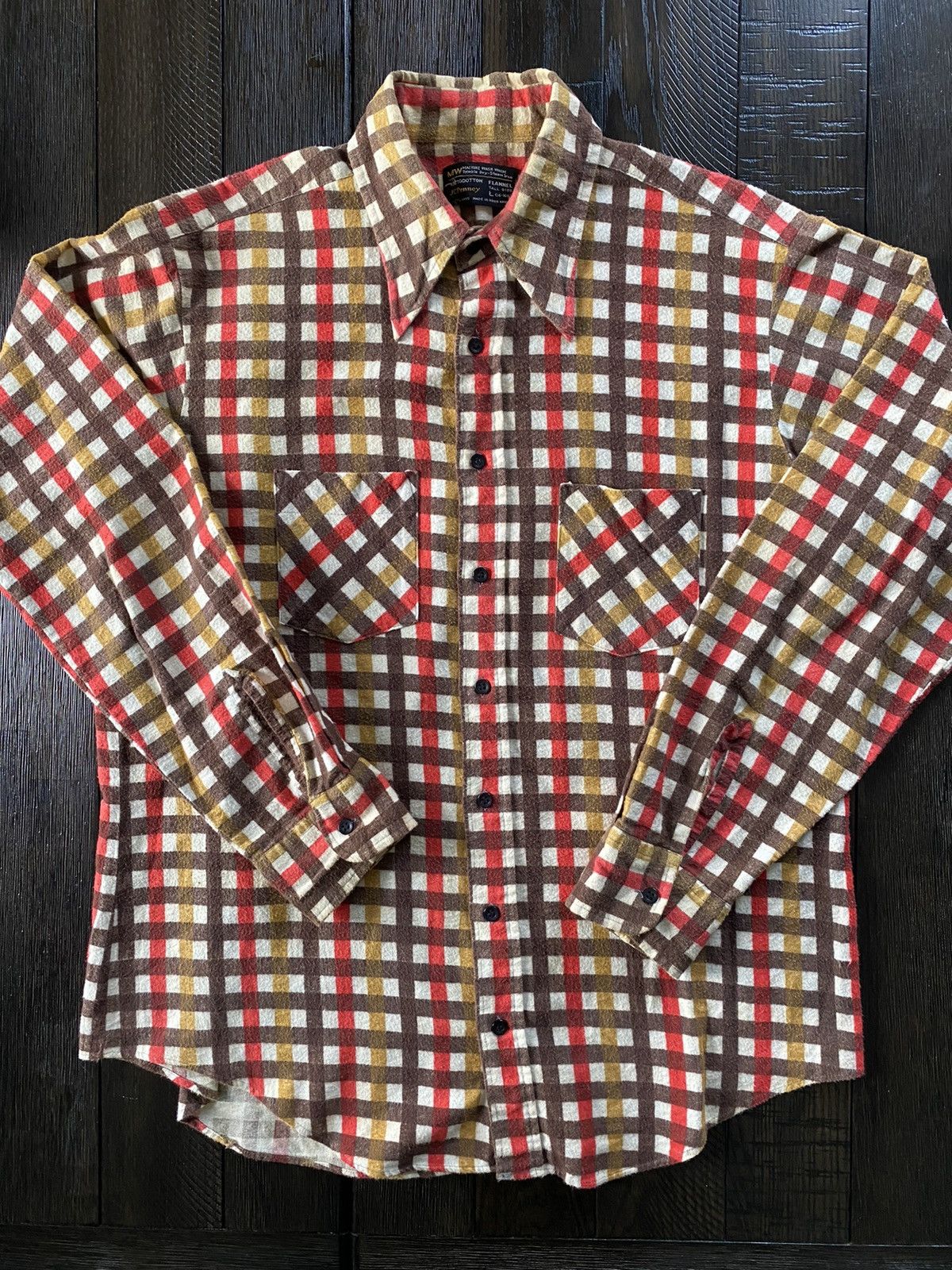 70s Vintage Flannel Penneys Mod Sartorial Like Pendleton