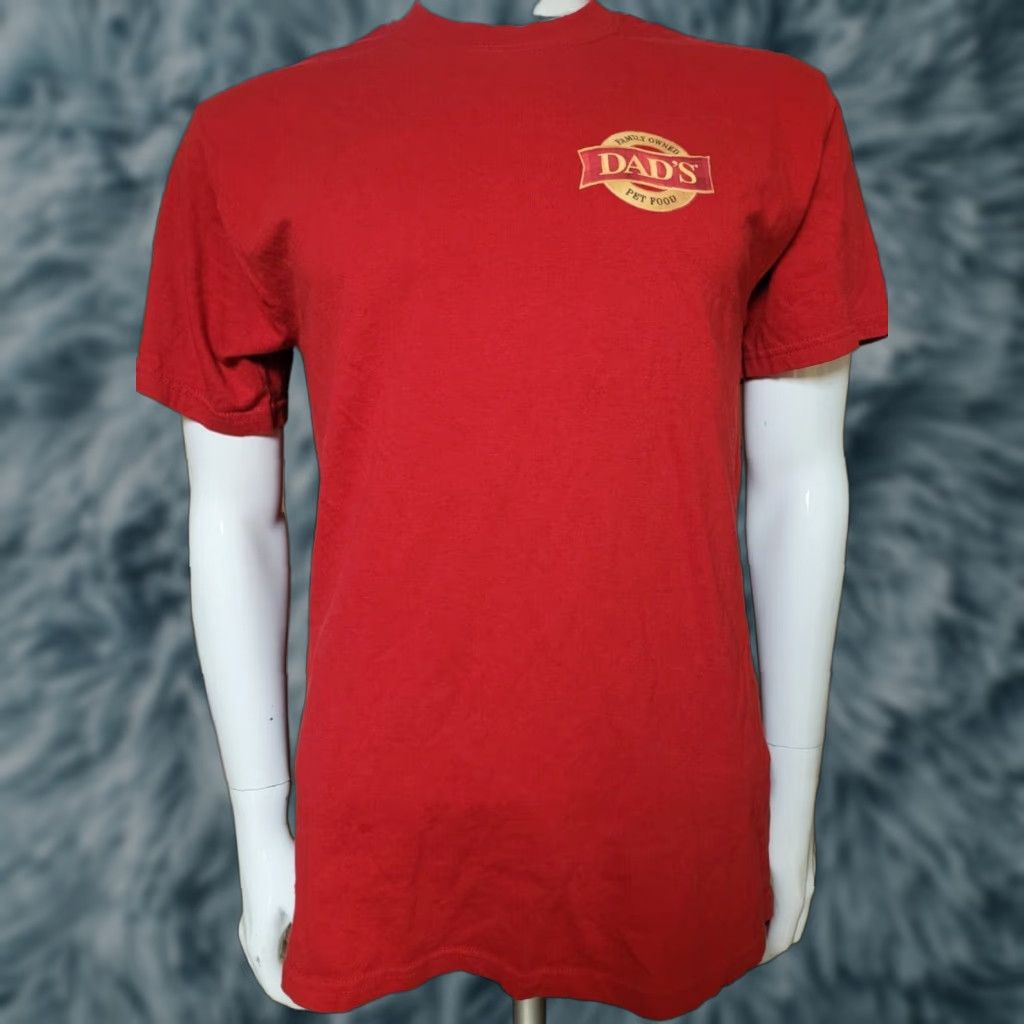 Jerzees Dads Pet Food T Shirt Medium Red Jerzees 100 Cotton Logo Graphic Tee Cat Dog Men Short Sleev Hoodie, Sweatshirt