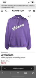 Vetements Sweet Logo Drawstring Hoodie T-Shirts, Sweatshirt | FlexRushtees.com
