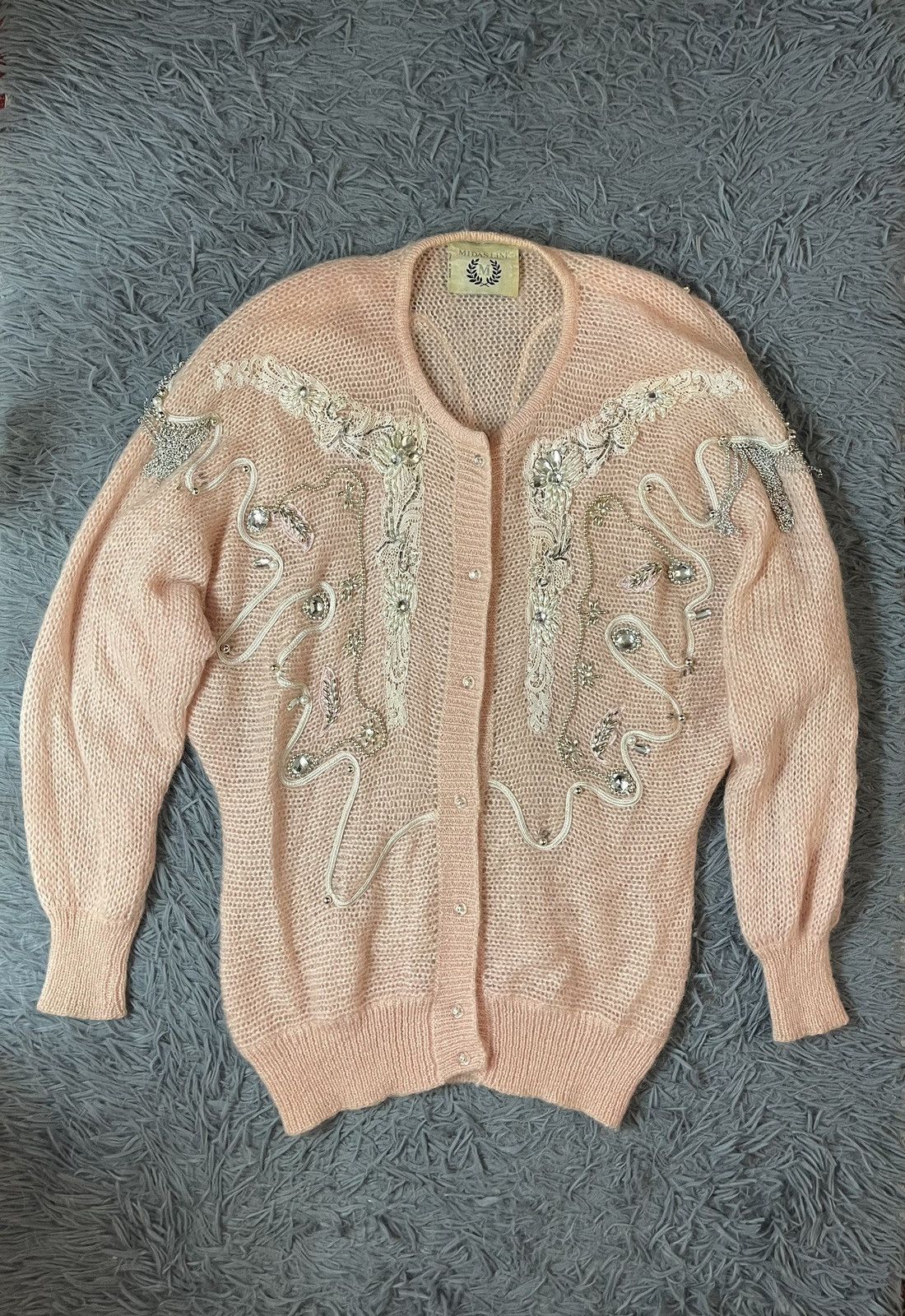 Vintage Midas Line 80s Vintage Shining Mohair Cardigan