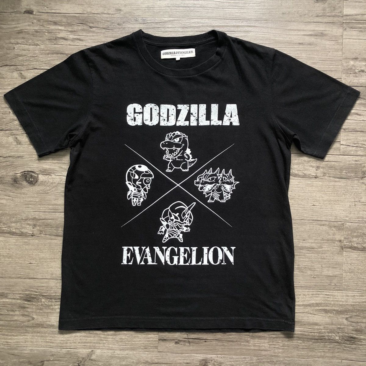 Japanese Brand Godzilla X Evangelion T Shirt Anime Hoodie, Sweatshirt | FlexRushtees.com
