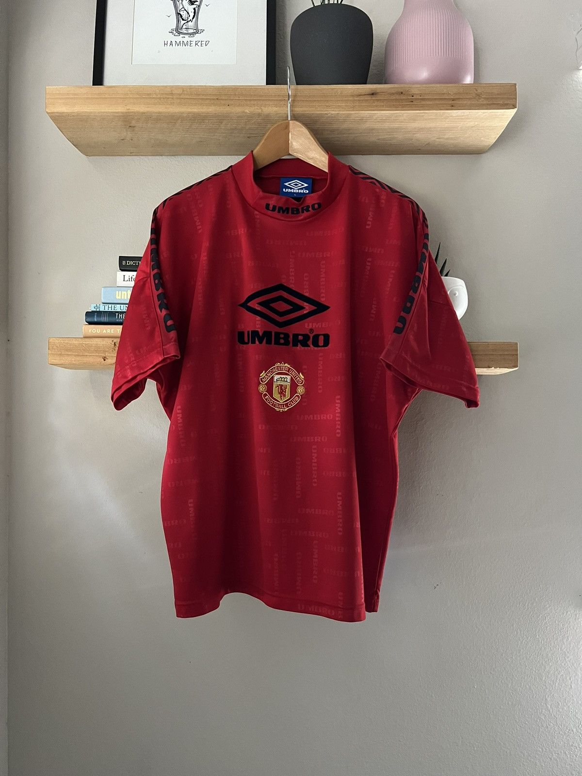 Umbro Soccer Jersey Vintage Rare Manchester United Training Size L