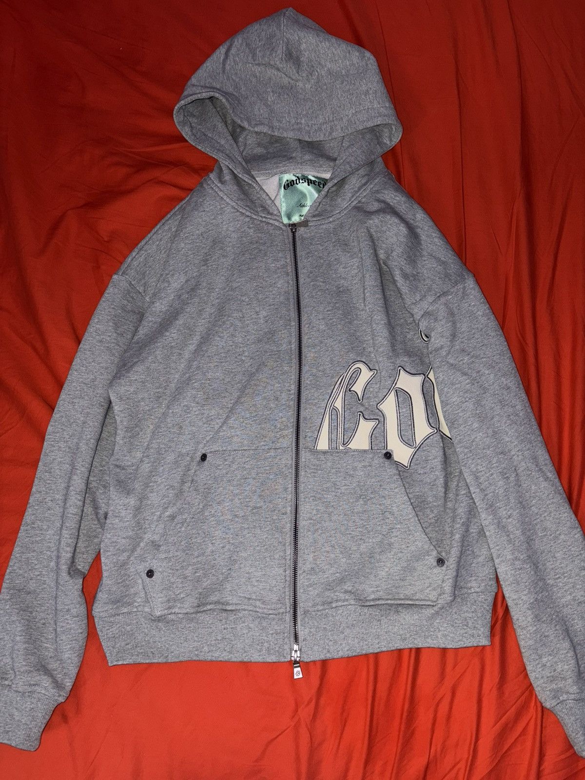 Godspeed Og Logo V2 Heather Grey Hoodie T-Shirts, Sweatshirt | FlexRushtees.com