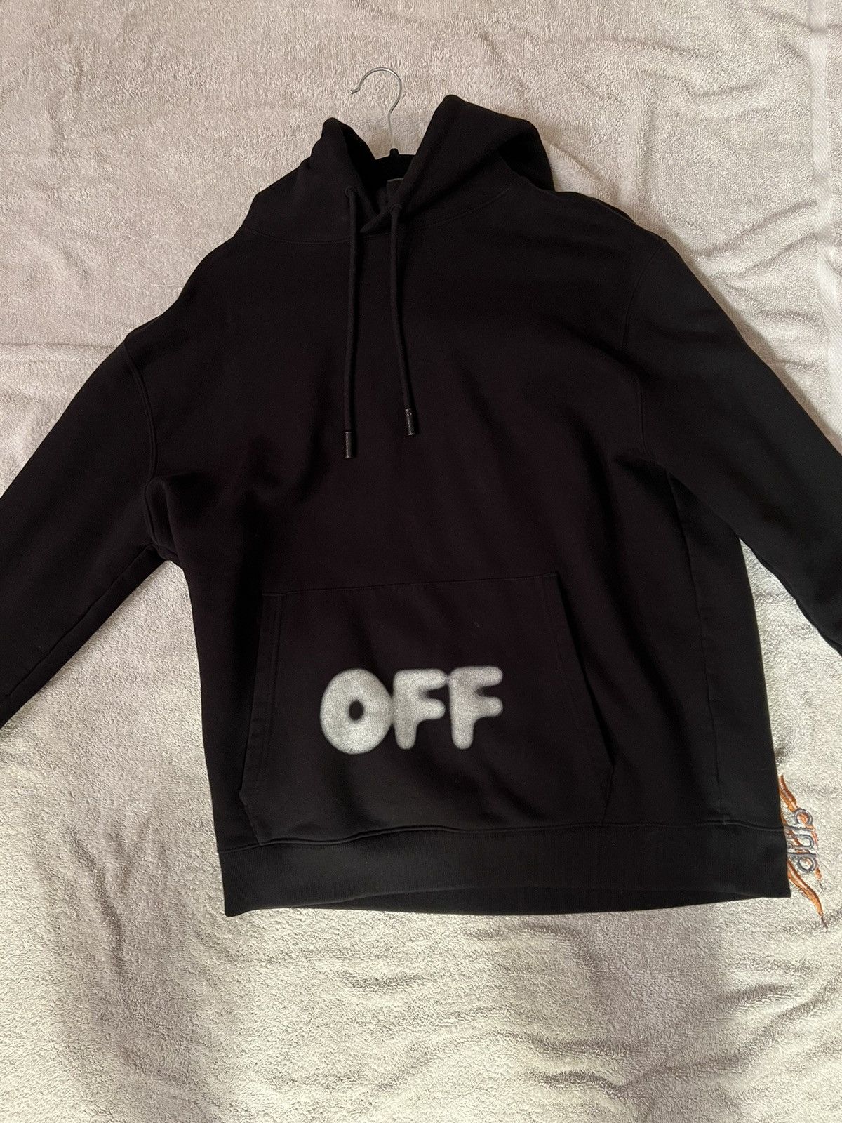 White Off White Spray Paint Matrix Hoodie